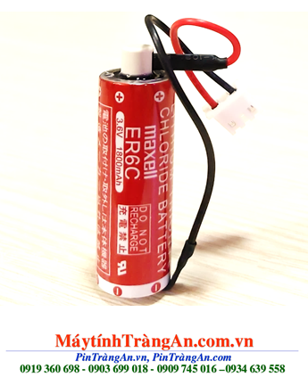 Maxell ER6C; Pin nuôi nguồn PLC Maxell ER6C lithium 3.6v AA1800mAh _Xuất xứ Nhật (Zắc trắng)